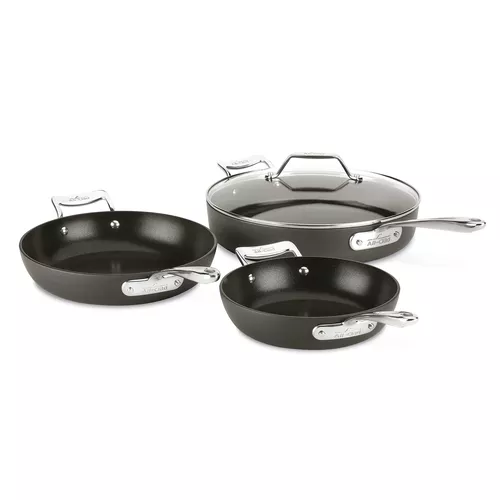 All-Clad Essentials Nonstick 4-Piece Skillet & Saut&#233; Pan Set