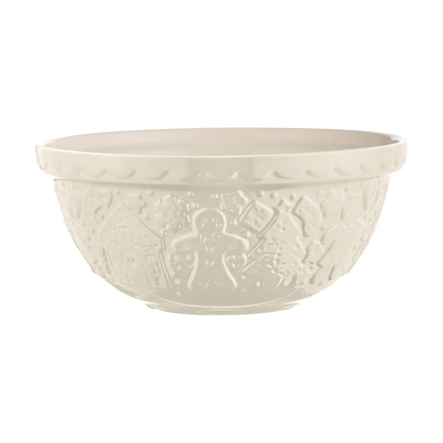 Mason Cash Gingerbread Lane Cream Mixing Bowl, 2.85 qt