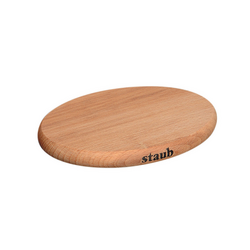 Staub Magnetic Oval Wood Trivet Such a great idea - use for your Staub cocottes and it will magnetically attach to the bottom of the pot, when you take from oven or stovetop to table