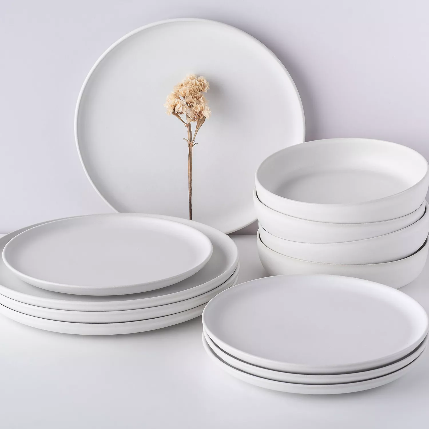 Stone Lain Stoneware Macchio 12-Piece Dinnerware Set