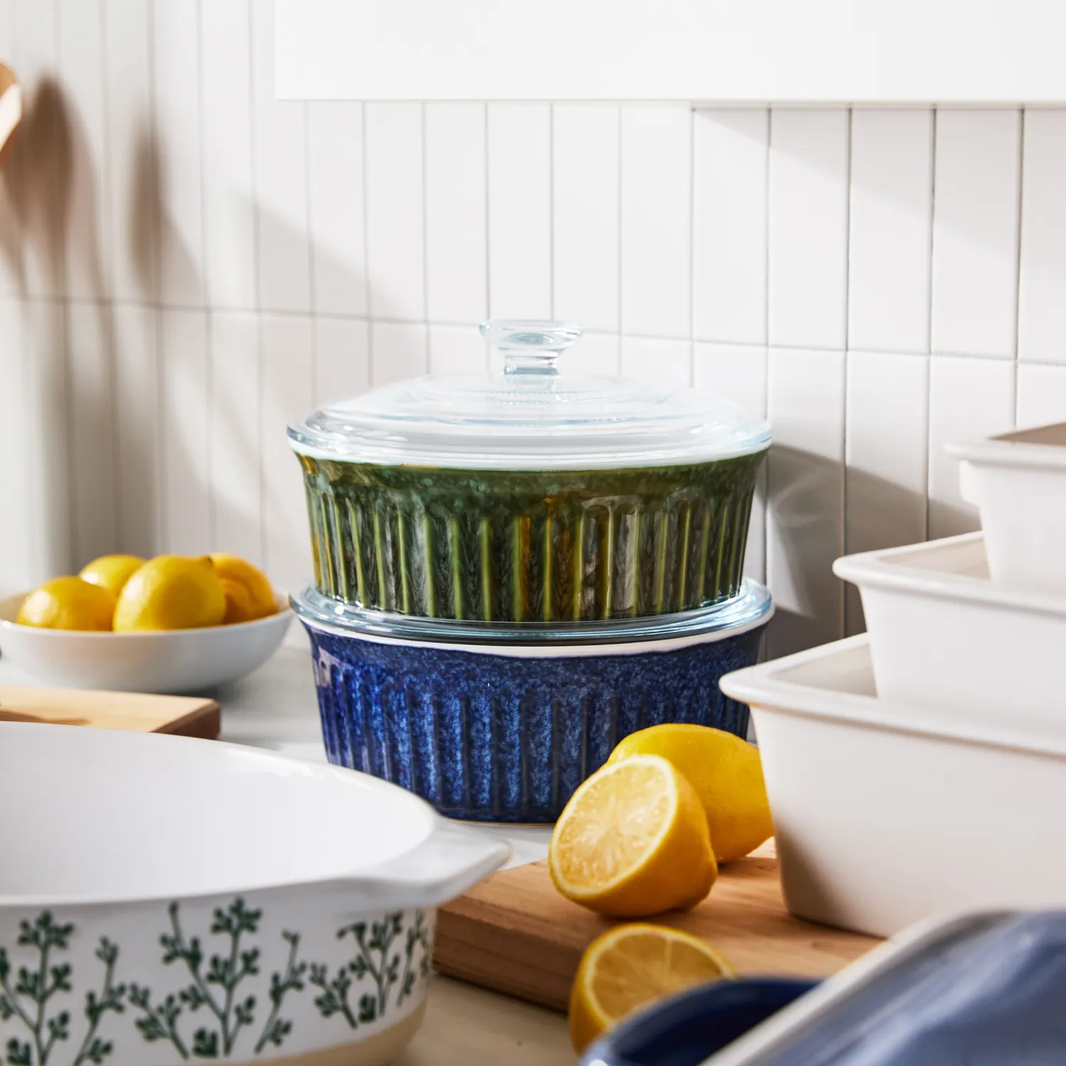 Sur La Table Round Baker with Lid, 2 qt.