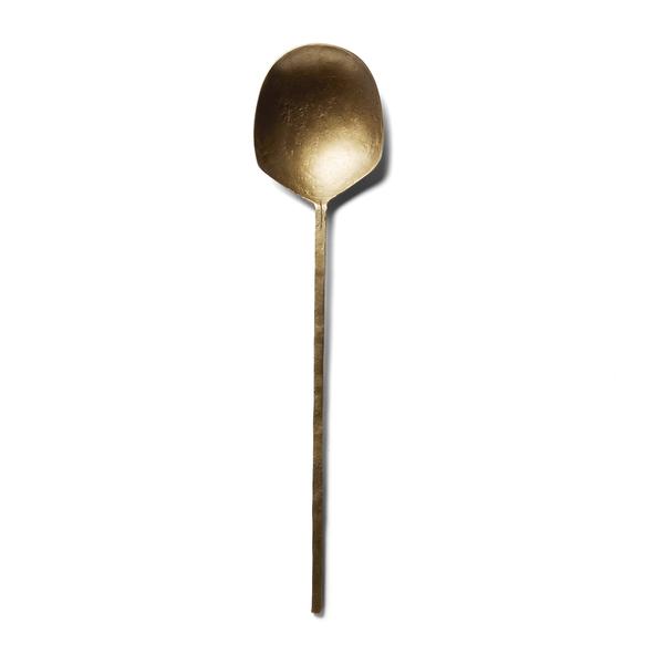 Sur La Table Brushed Gold Iron Forged Serving Spoon