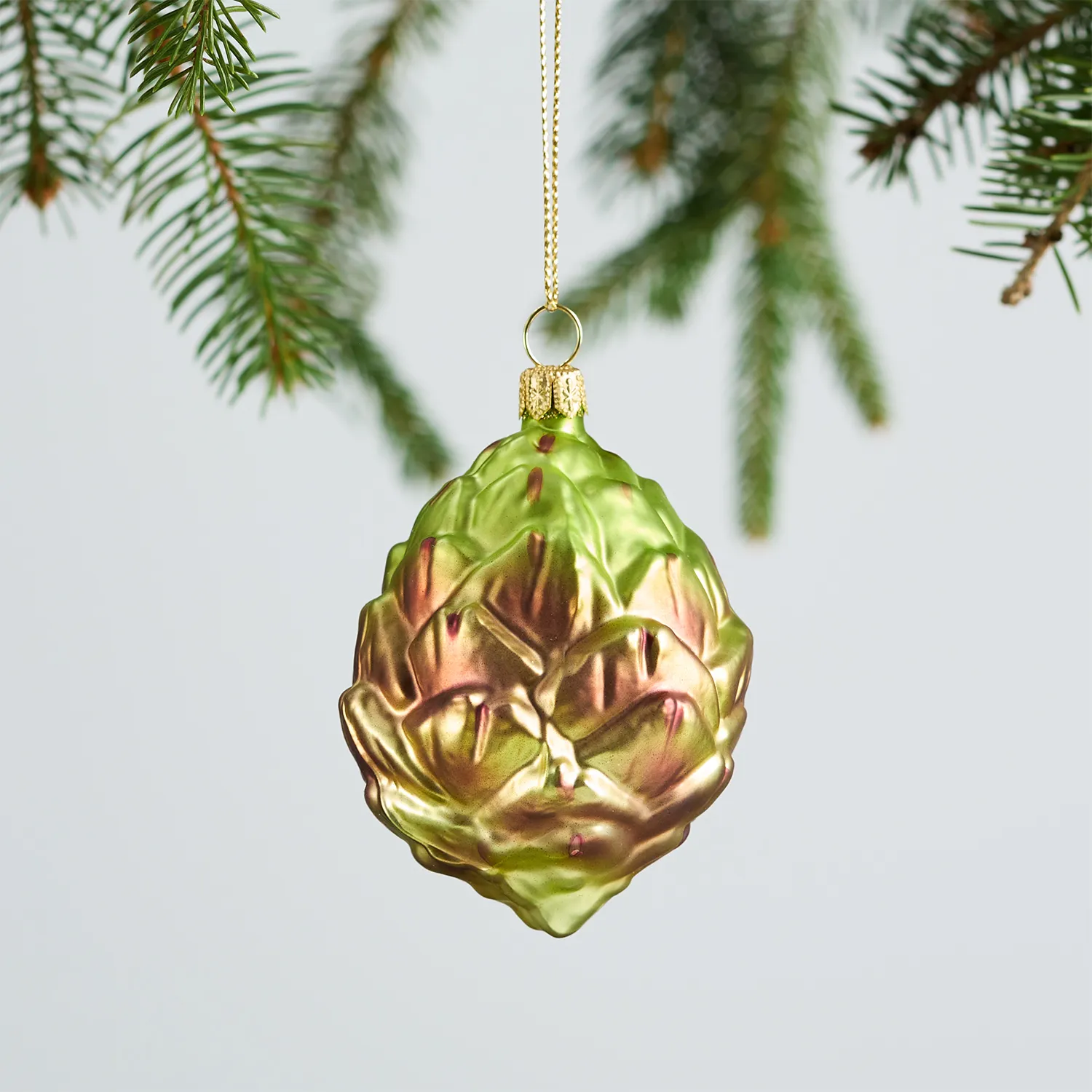 Sur La Table Artichoke Glass Ornament, 3.5"