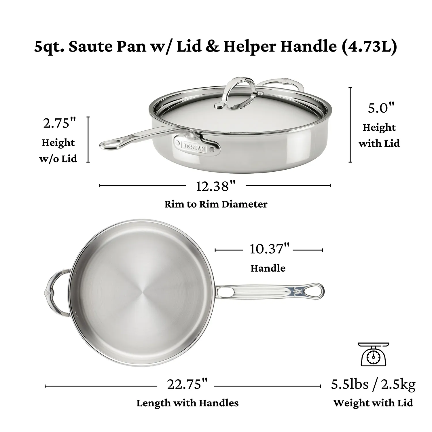 Hestan ProBond® Luxe Stainless Steel Sauté Pan