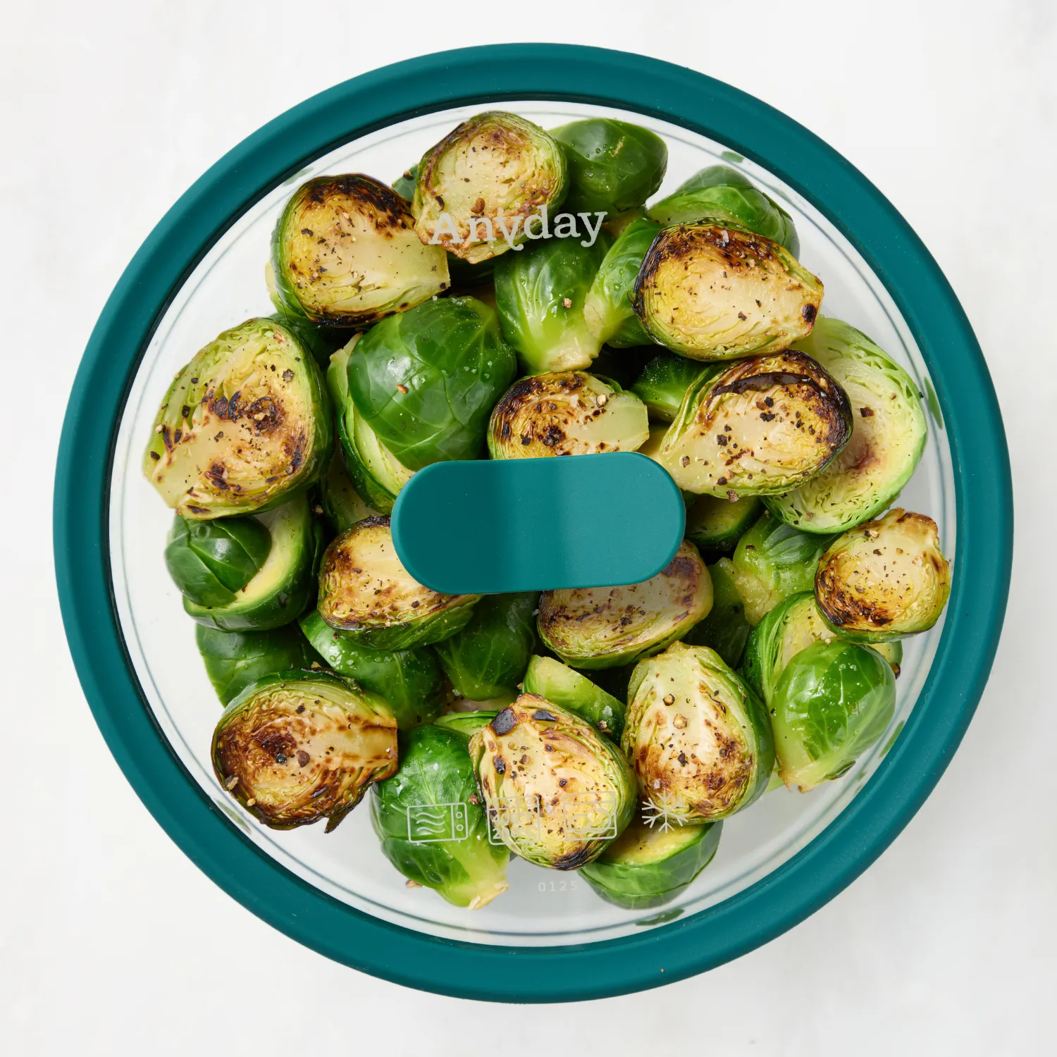 Anyday 8-Cup Round Glass Container