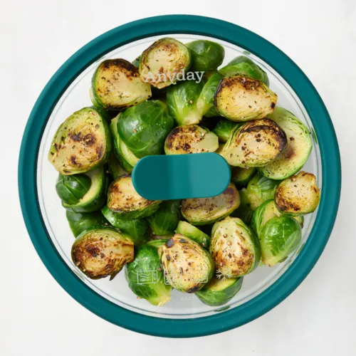 Anyday 8-Cup Round Glass Container