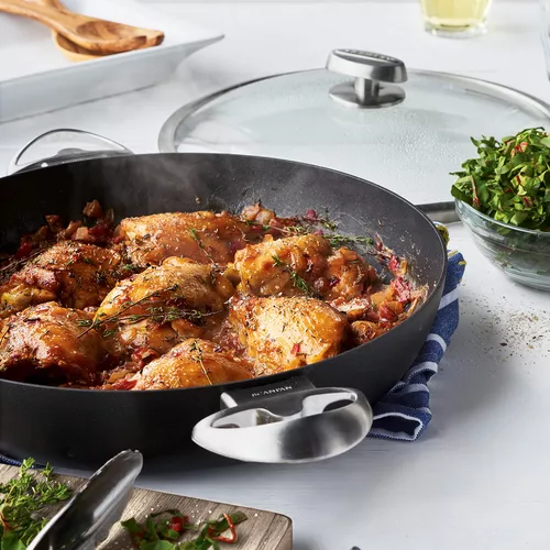 Braised Chicken Thighs with Chard and Mustard