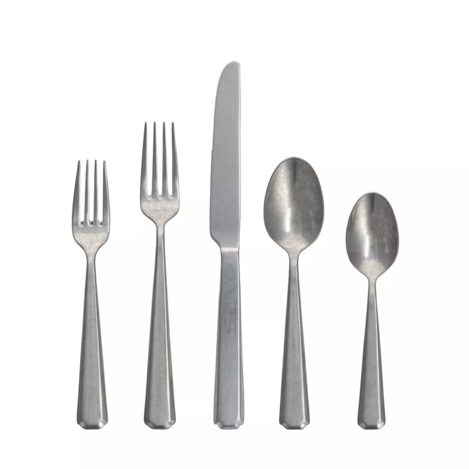 Fortessa Valen Tumbled Flatware Set, 20-Piece