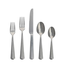 Fortessa Valen Tumbled Flatware Set, 20-Piece