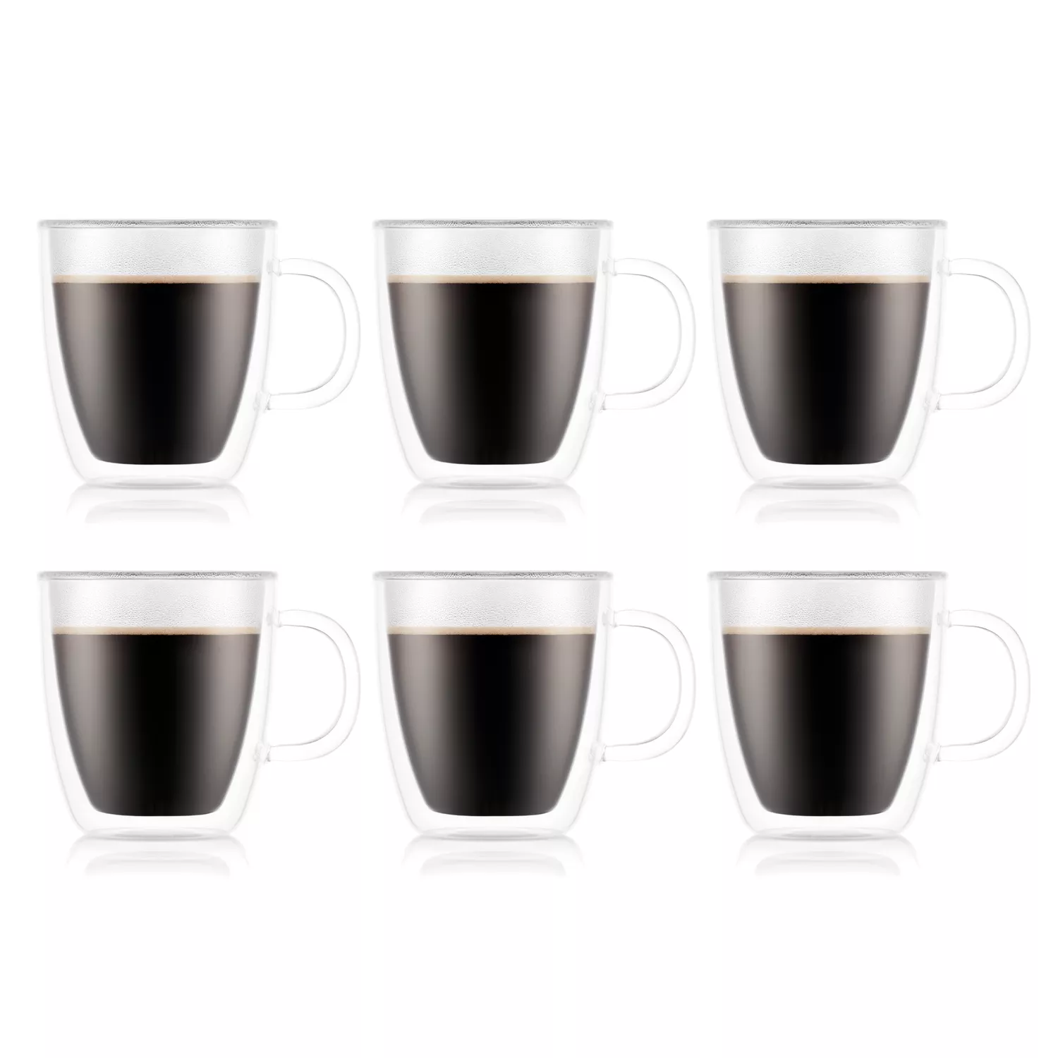 Bodum Bistro Double Wall Glasses, 10 oz., Set of 6