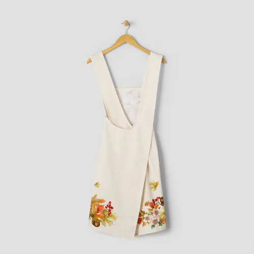 Sur La Table Pumpkin Leaves Smock Apron