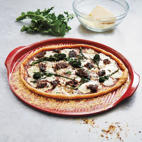 Italian Sausage, Broccoli Raab and Fresh Mozzarella Pizza