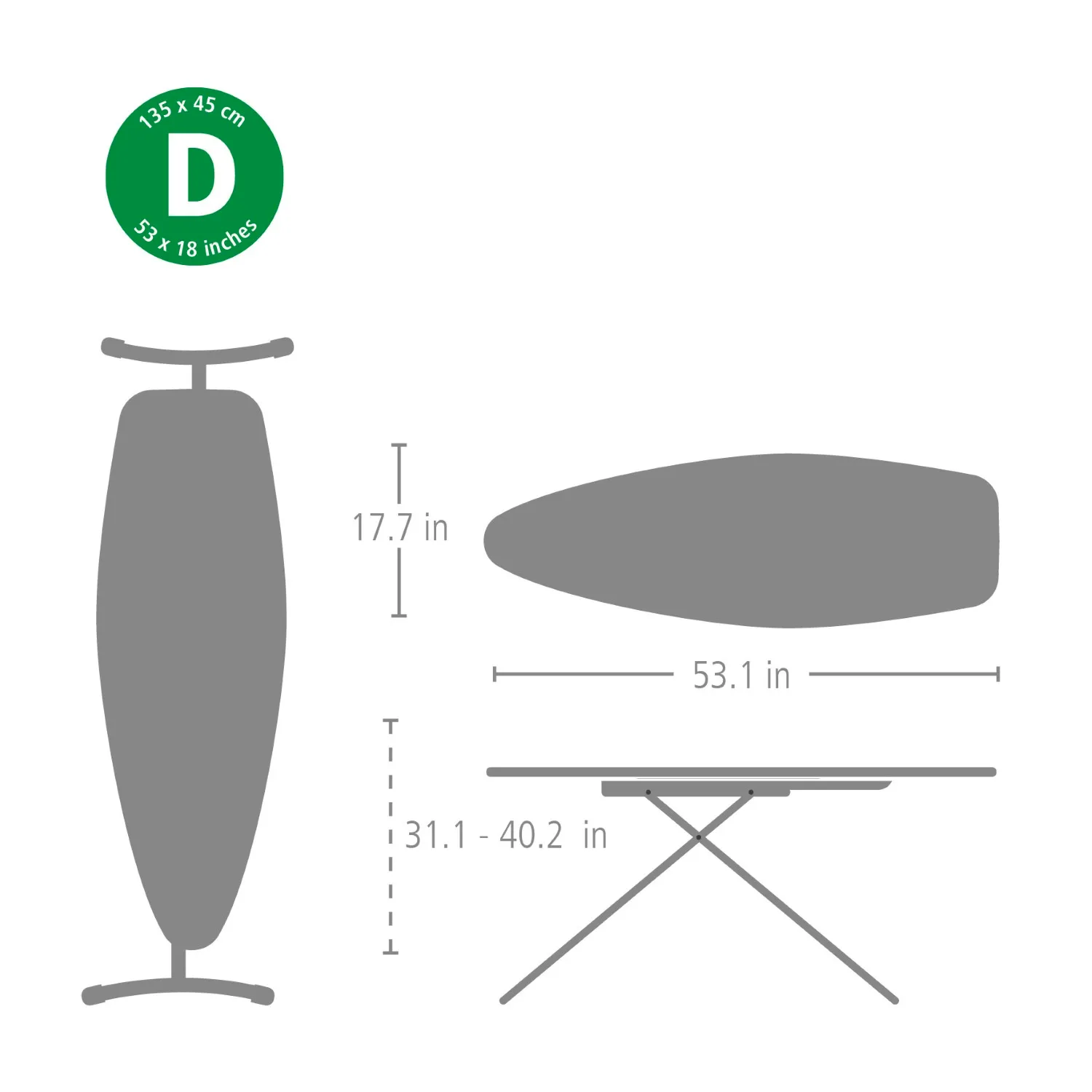 Brabantia Ironing Board with Heat-Free Zone