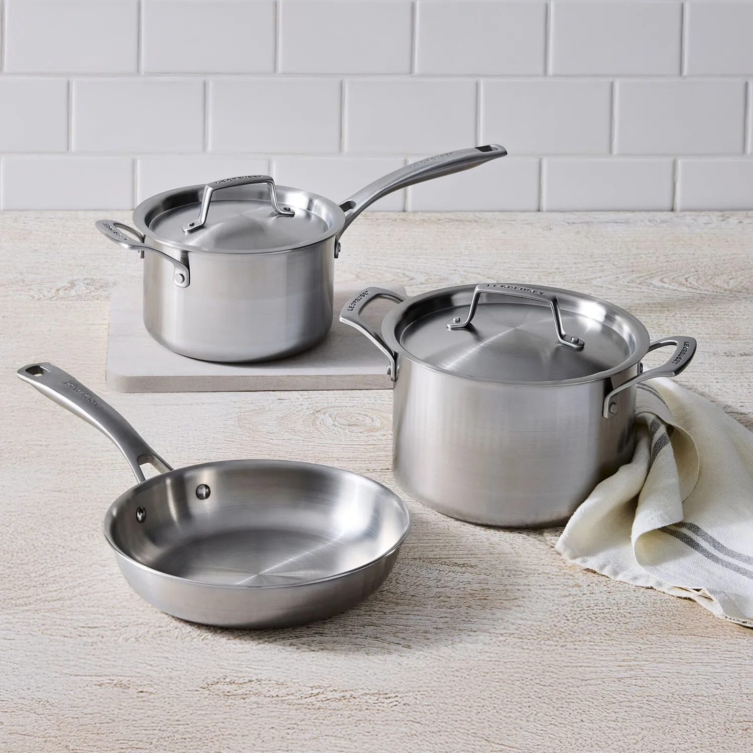 Le Creuset Essential Stainless Steel 5-Piece Cookware Set