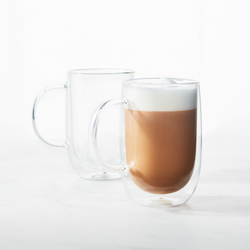 Zwilling J.A. Henckels Double Wall Latte Glass Mugs Coffee Cup Tea Drinks  15oz