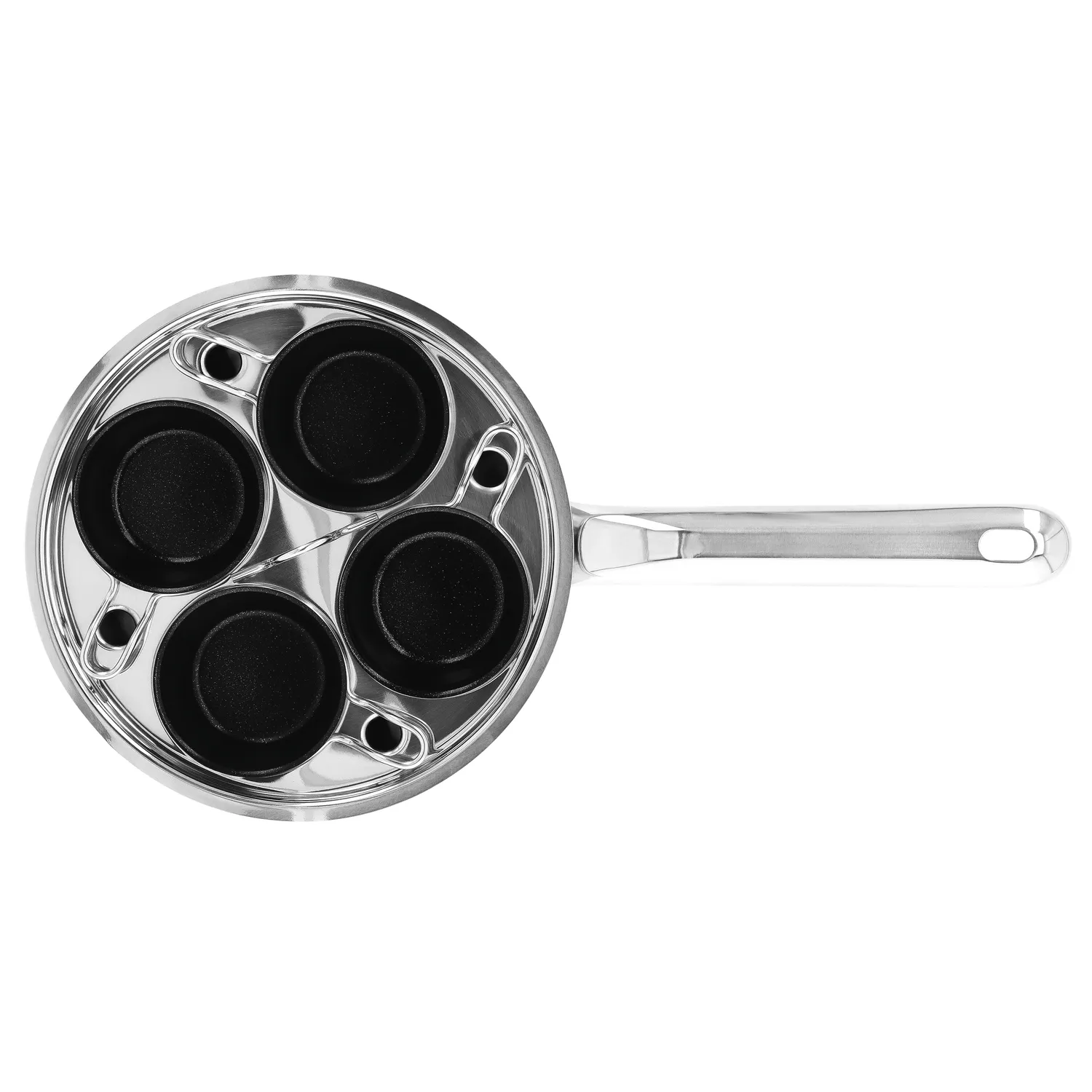 Demeyere Resto3 Stainless Steel Ceramic Nonstick 4-Cup Egg Poacher Set
