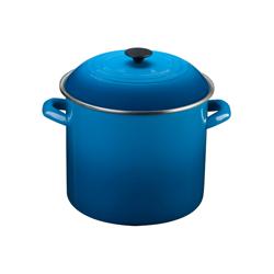 Le Creuset Marseille Enameled Steel Stockpot, 16 qt. It is much better to cook with than my smaller stainless stockpots