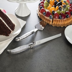 French Home Connoisseur Laguiole 2-Piece Cake & Pie Server Set with Pearlized Handles