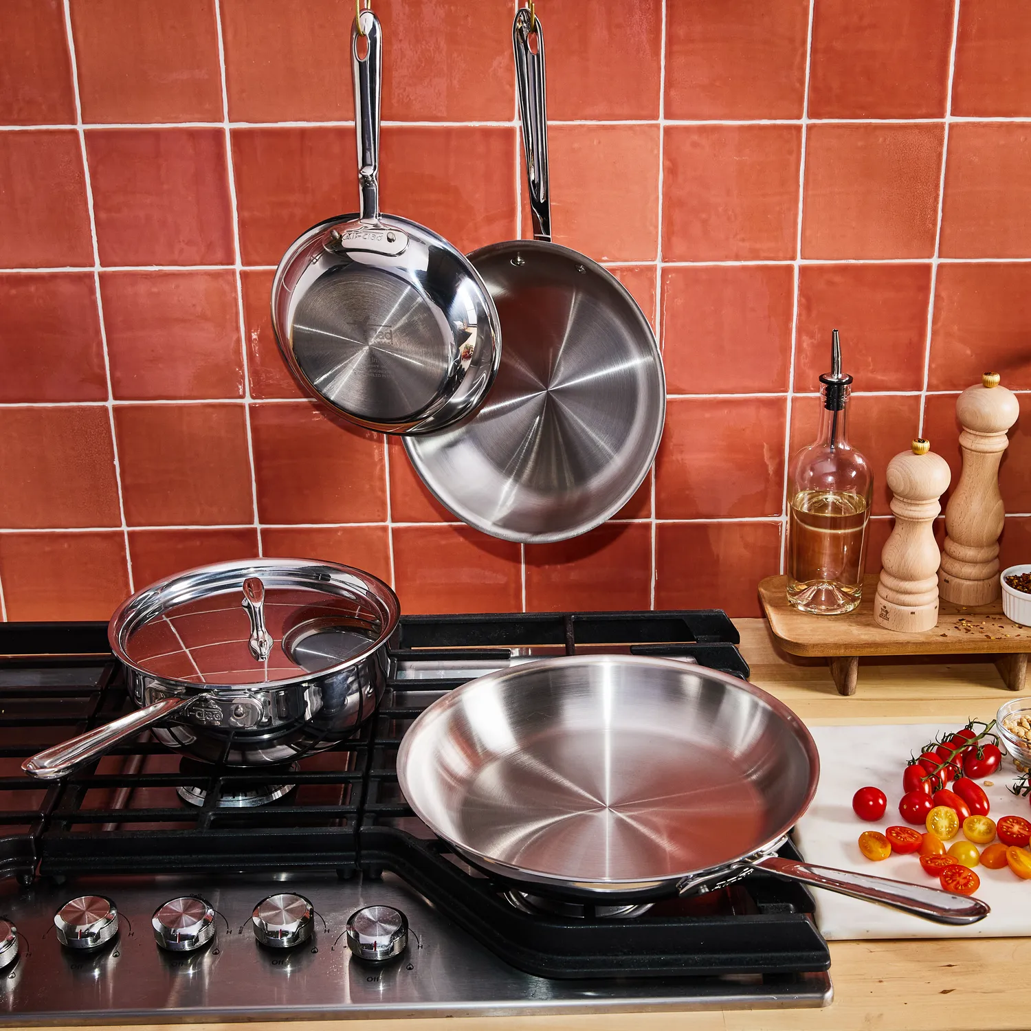 All-Clad D3 Stainless Steel Chef's Selection Saucier, 3 qt.