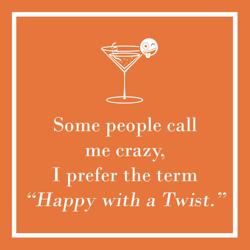 Paper Products "Happy with a Twist" Cocktail Napkins, Set of 20 