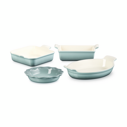 Le Creuset Stoneware 4-Piece Heritage Bakeware Set Perfect pie crust