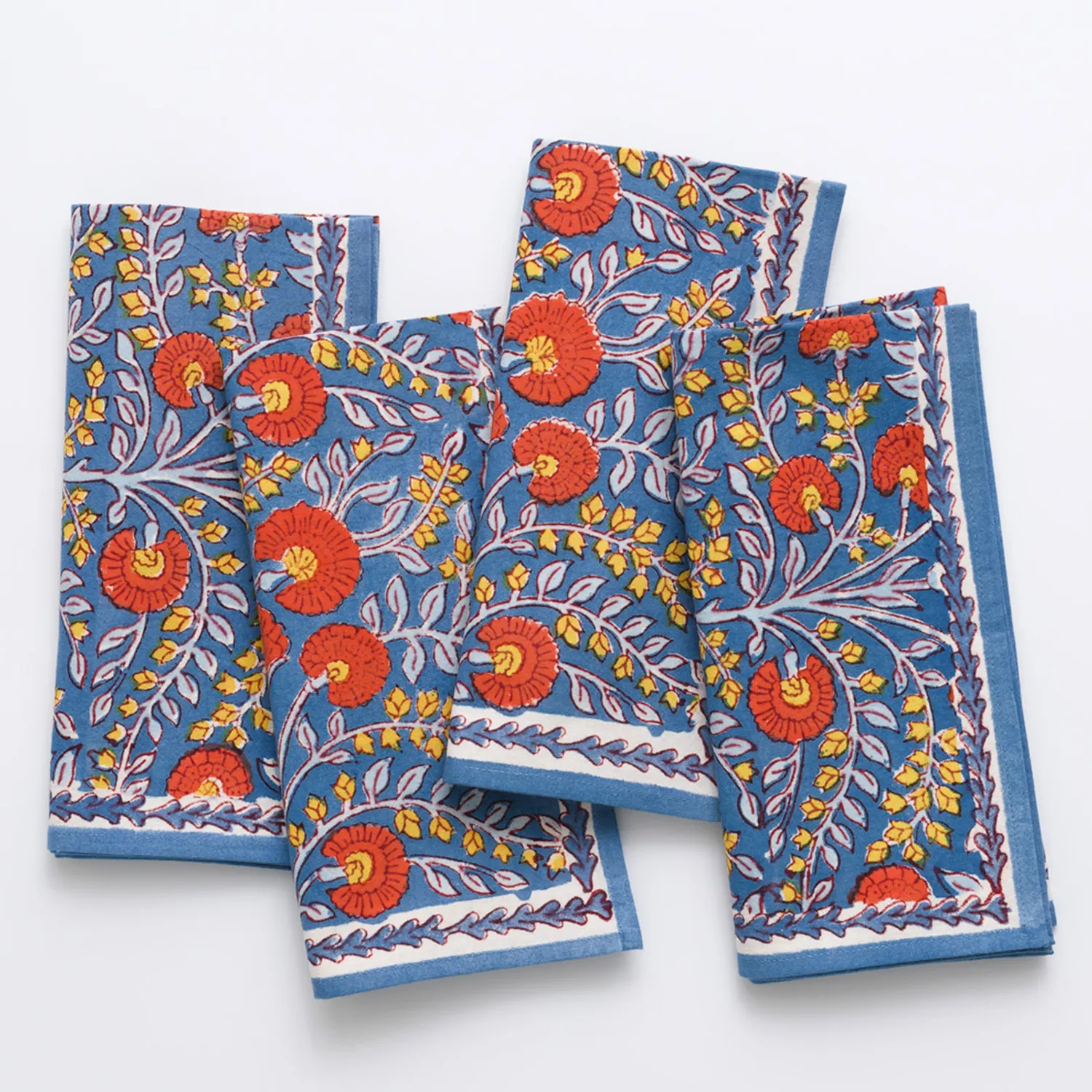 Pomegranate Cactus Flower Napkins, Set of 4