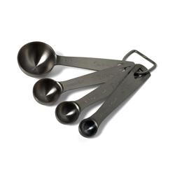 Sur La Table Black Measuring Spoons, Set of 4