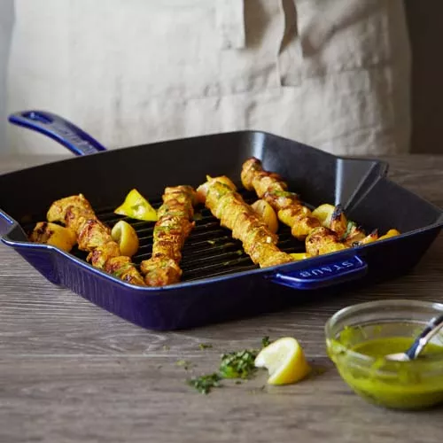 Moroccan Chicken Skewers with Herb Sauce