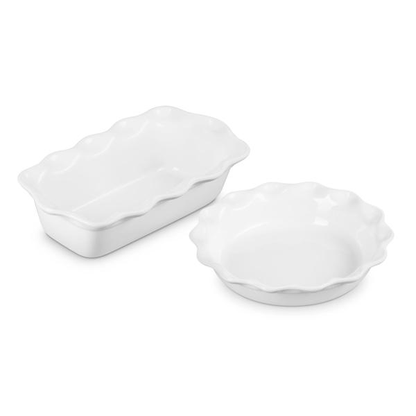Le Creuset Heritage Fluted Pie Dish & Loaf Pan Set