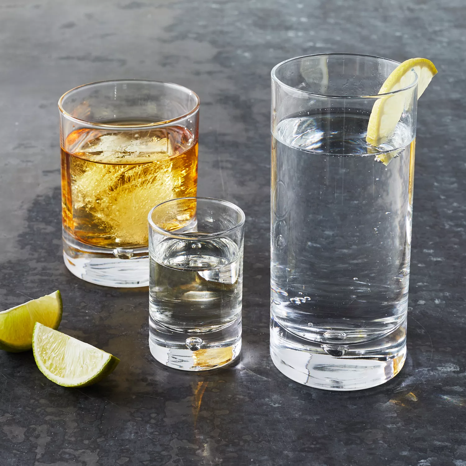 Bormioli Rocco Rock Bar Glass Tumbler Set of 6 - 9 oz