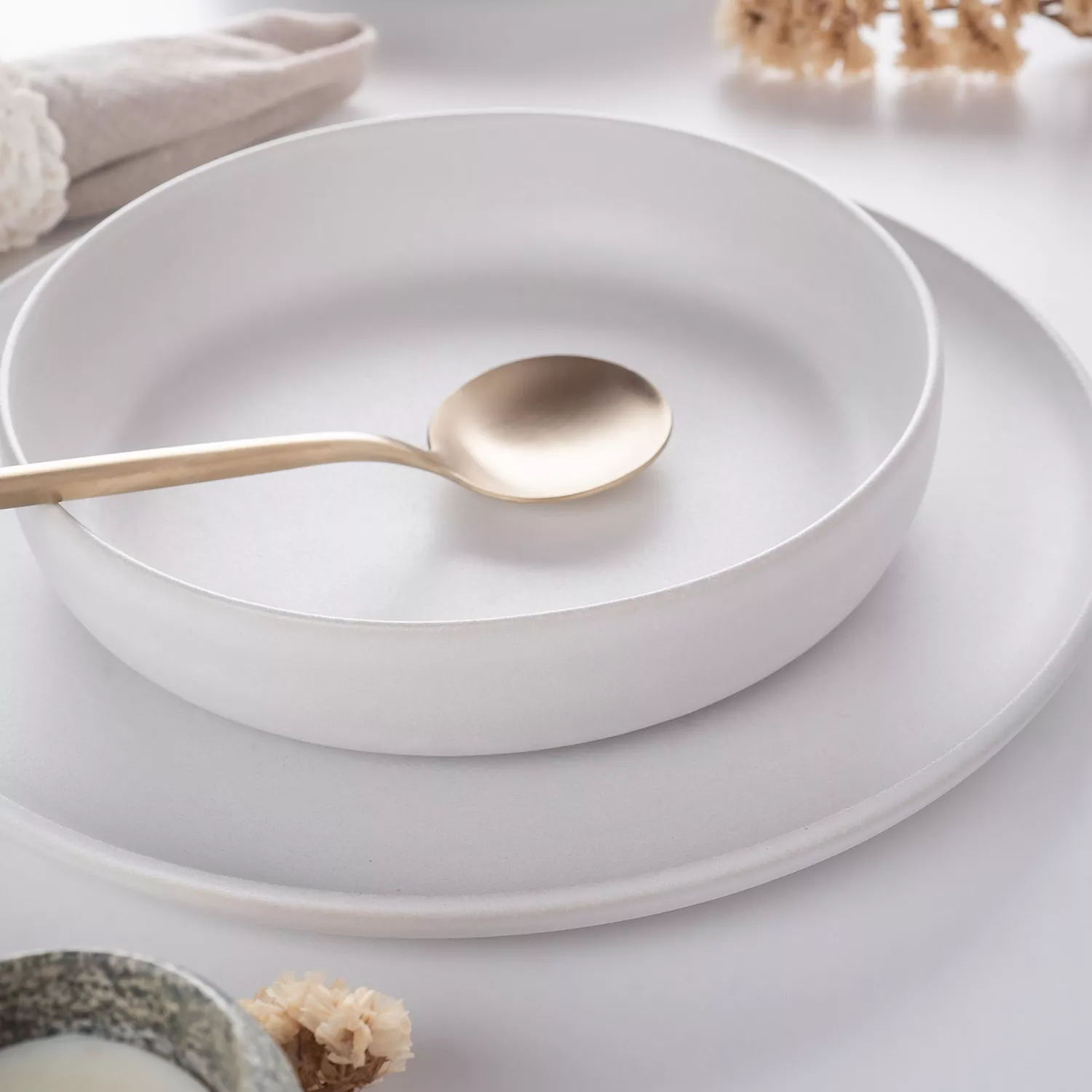 Stone Lain Stoneware Macchio 12-Piece Dinnerware Set