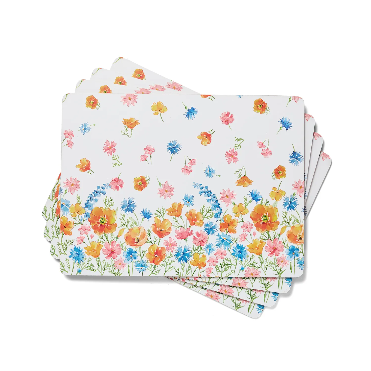 Sur La Table Wild Poppies Cork Placemats, Set of 4
