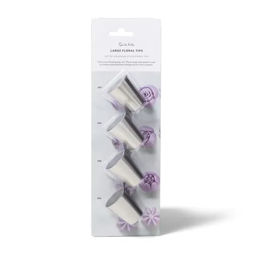 Sur La Table Russian-Style Piping Tip Set, Set of 4