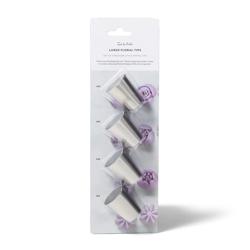Sur La Table Russian-Style Piping Tip Set, Set of 4