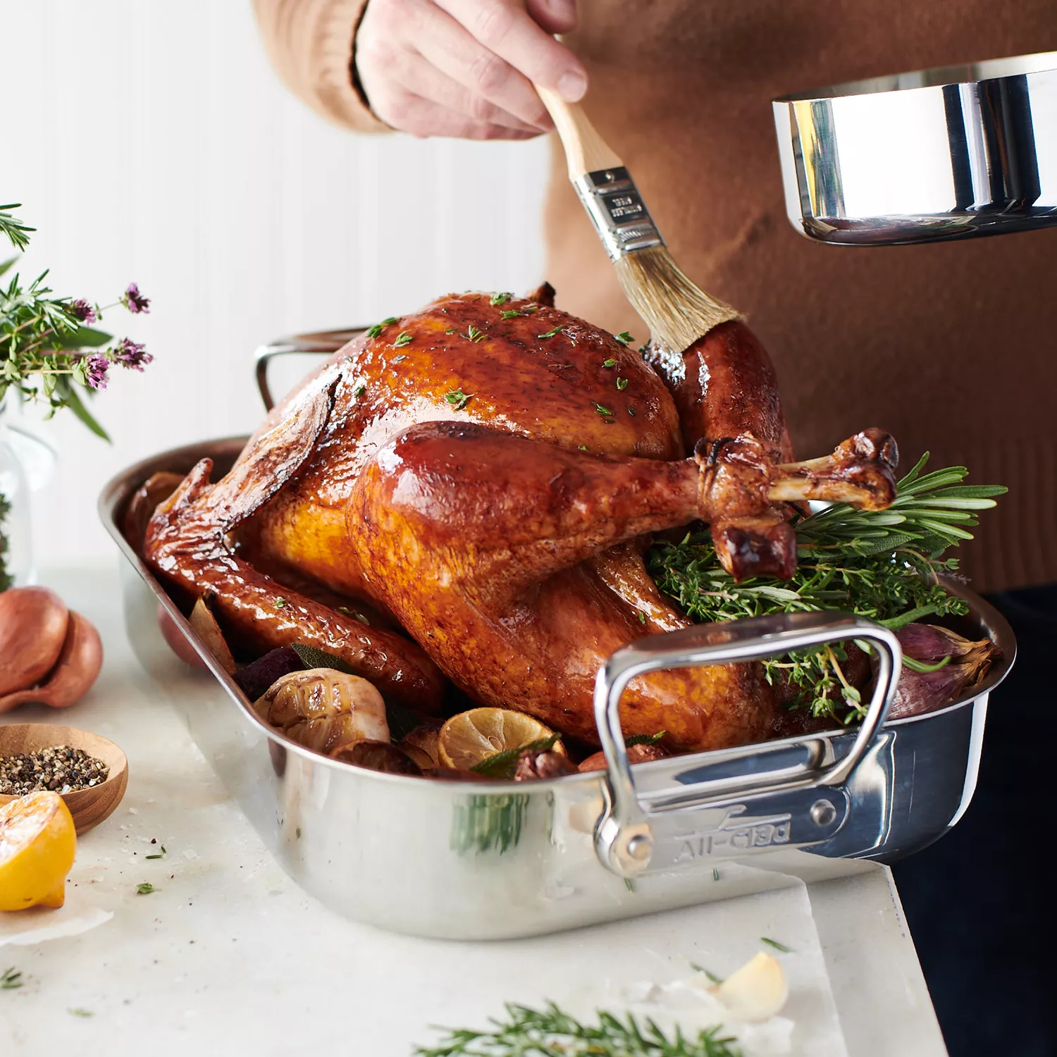 All-Clad Stainless Steel Roasting Pan with Nonstick Rack