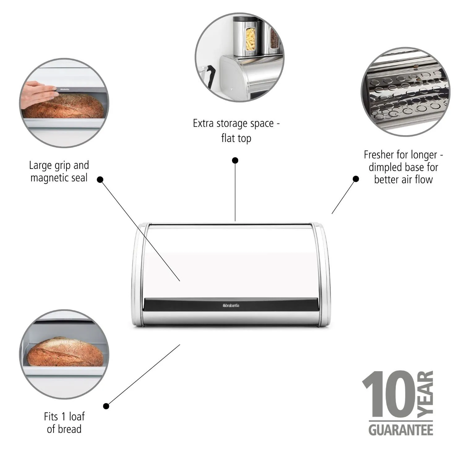 Brabantia Roll Top Bread Box