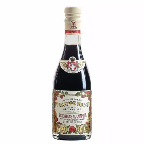 Giuseppe Giusti Raspberry Sweet & Sour Vinegar Condiment, 8.4 oz.