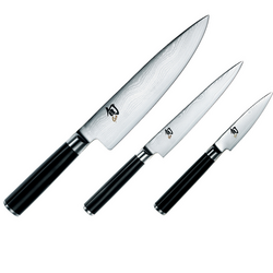Shun Classic 3–Piece Set The only issue I have had is with the blade ""chipping"" on the chef knife