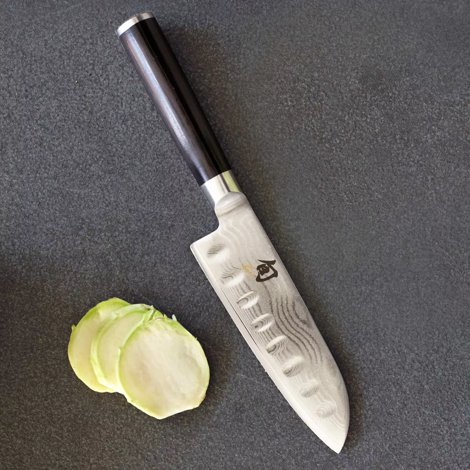 Shun Classic Hollow-Edge Santoku, 7&#34;