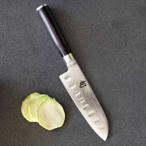 Shun Classic Hollow-Edge Santoku, 7&#34;