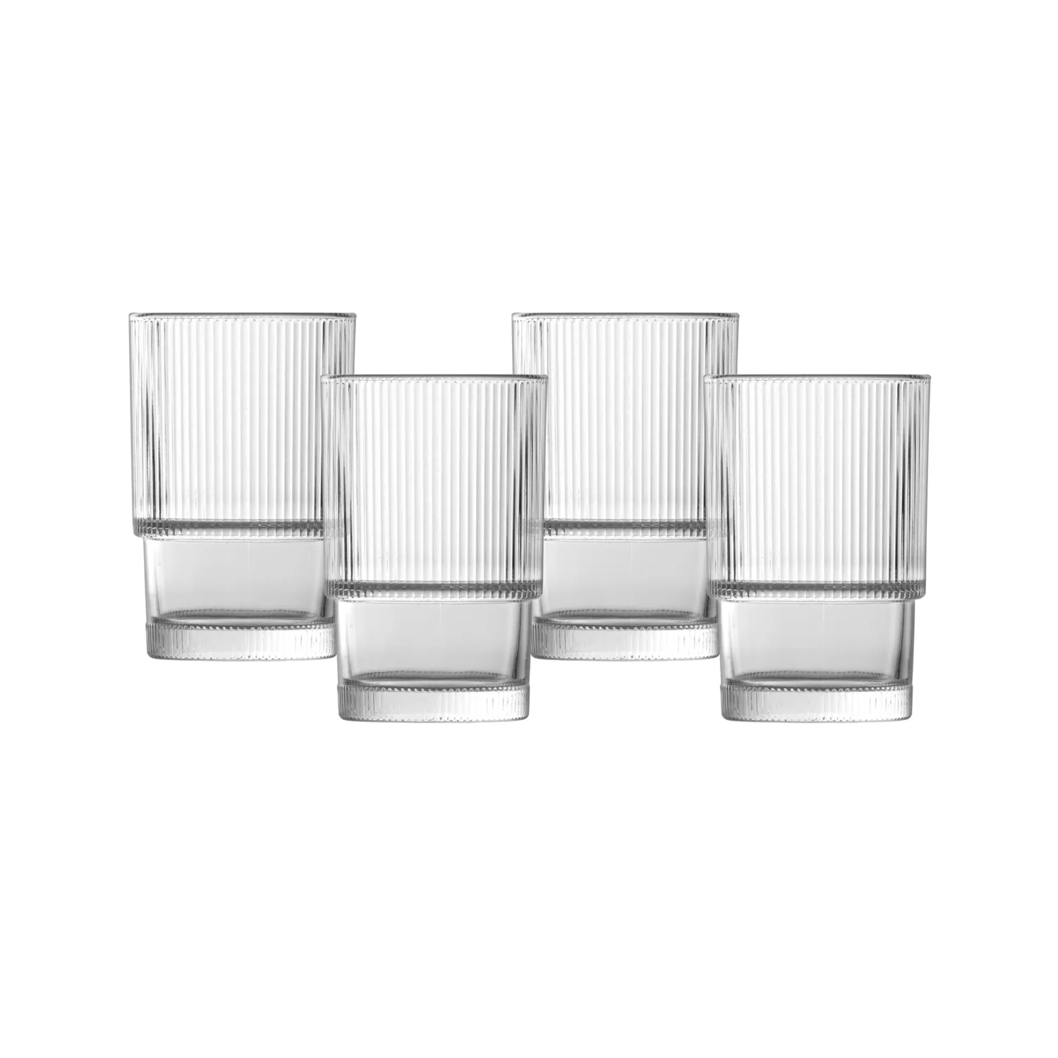 Fortessa Noho Stackable Iced Beverage Glasses, Set of 4