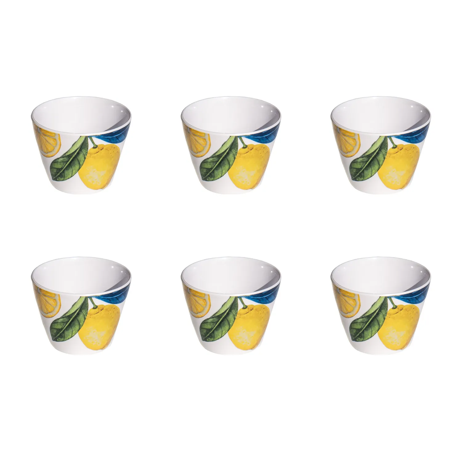 Tar Hong Lemon Orchard Melamine Dip Bowls, Set of 6