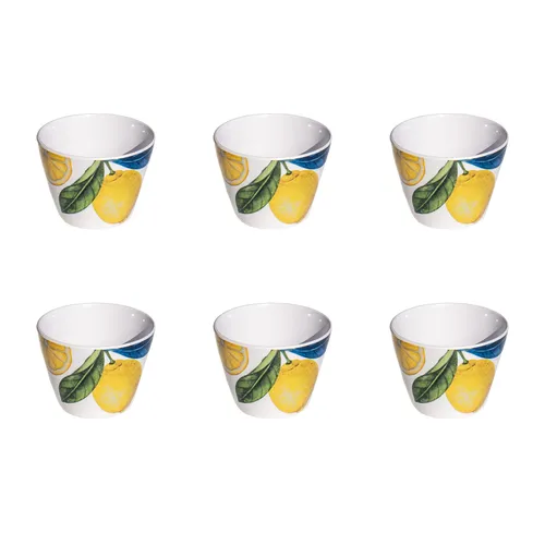 Tar Hong Lemon Orchard Melamine Dip Bowls, Set of 6
