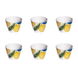 Tar Hong Lemon Orchard Melamine Dip Bowls, Set of 6