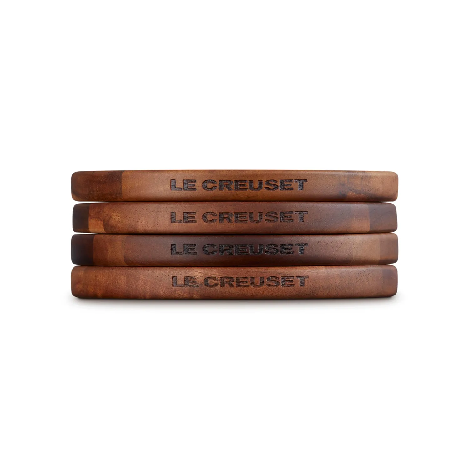 Le Creuset Gourmand Petite Magnetic Wooden Trivets, Set of 4
