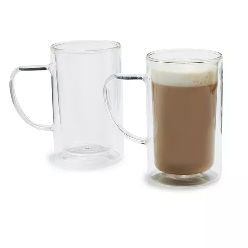 Sur La Table Doppio Double-Wall Latte Glasses, Set of 2 Sur La Table Doppio Double-Wall Latte Glasses, Set of 2
