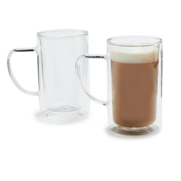 Sur La Table Doppio Double-Wall Latte Glasses, Set of 2