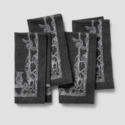 Sur La Table Halloween Jacquard Skeleton Napkins, Set of 4 Cute  for Halloween