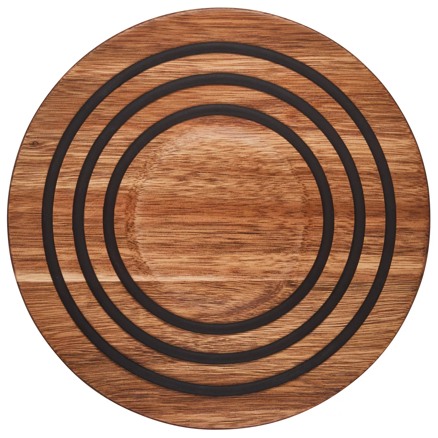 Le Creuset 8" Wood Magnetic Trivet with Silicone Rings