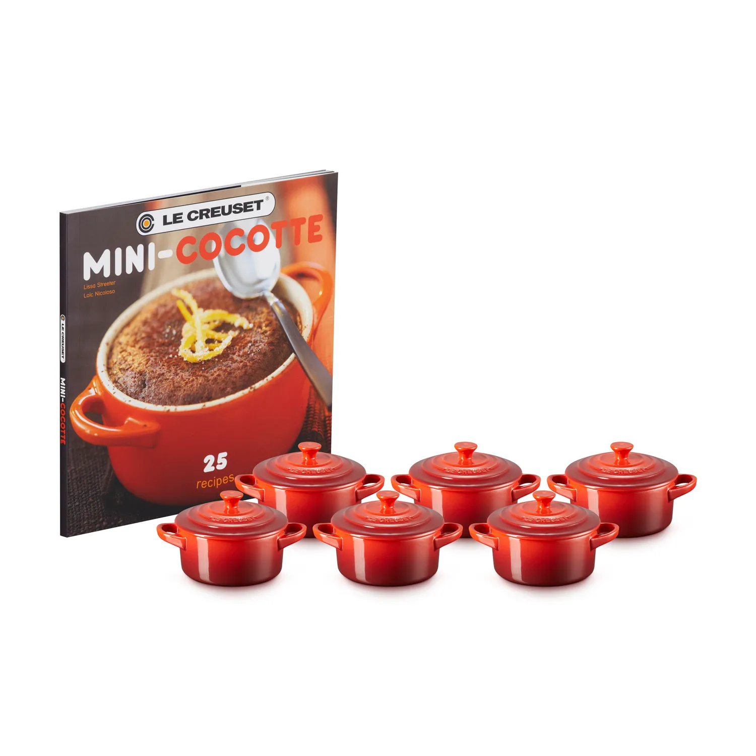 Le Creuset Signature 8 oz. Petite Cocottes with Cookbook, Set of 4